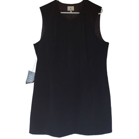 Tuckernuck Black Sleeveless Velvet Dress Career Party Cocktail Size 14 holiday - Picture 1 of 7
